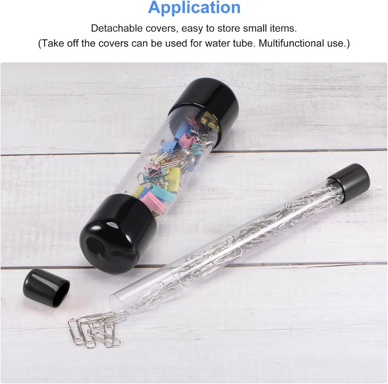 MECCANIXITY Clear Storage Tube 20x22mm Small Plastic Round Tubing with Caps Rigid Bottle Container 200mm/8 Inch for Item Stored - Image 5